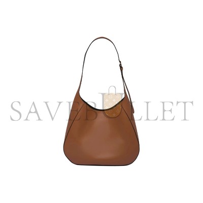 PRADA ENAMEL METAL TRIANGLE LOGO MAGNETIC CLOSURE LEATHER SHOULDER BAG 1BC181 (40*30*9cm)